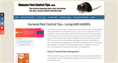 Desktop Screenshot of humanepestcontroltips.com